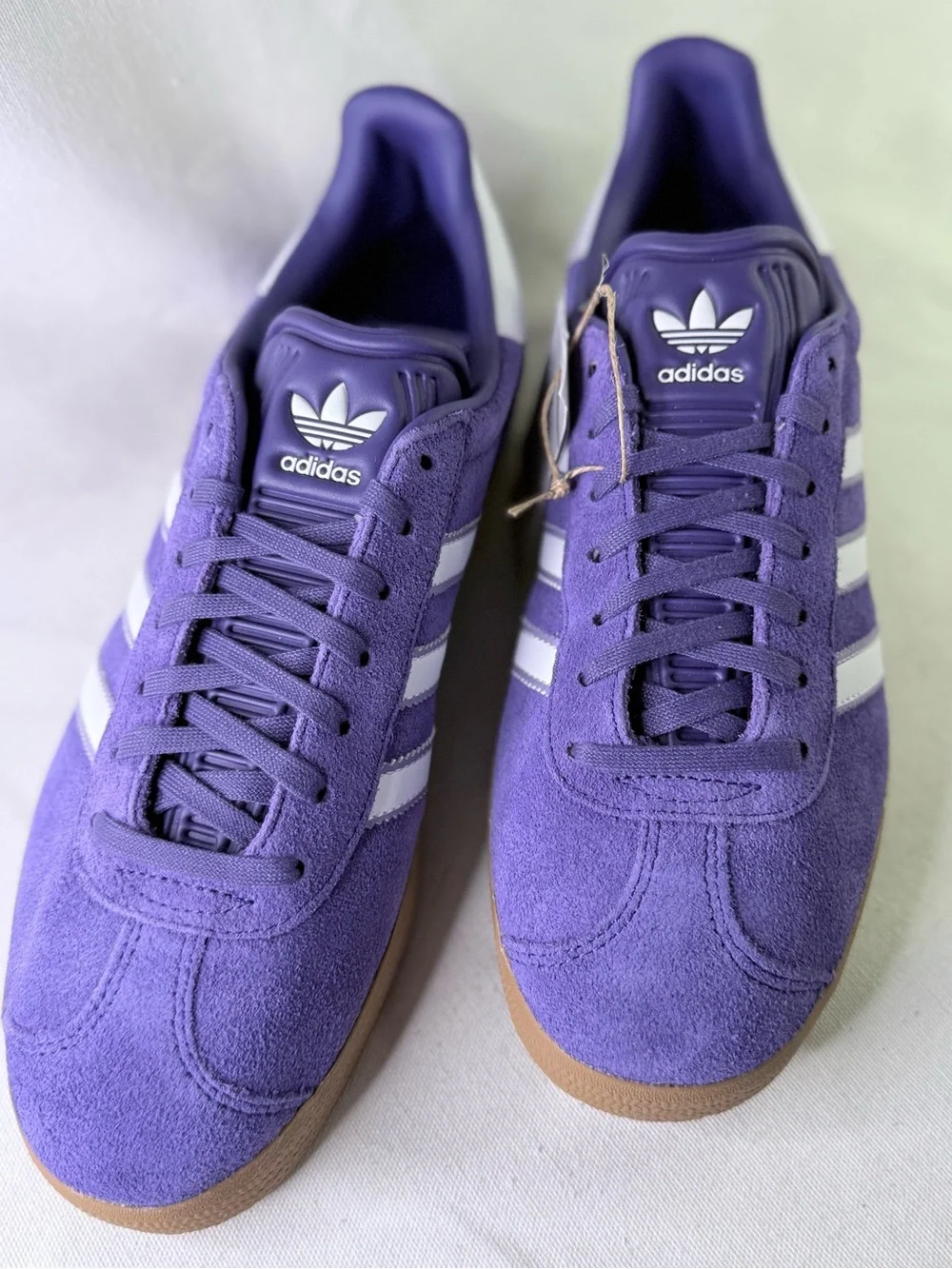 adidas Real Madrid Terrace Gazelle Low-Top Sneakers in Lavender & White